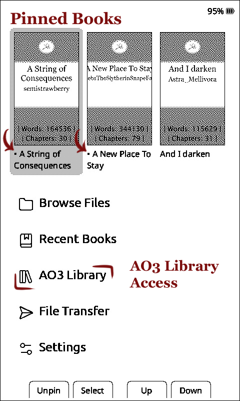 Pin Books & Homescreen