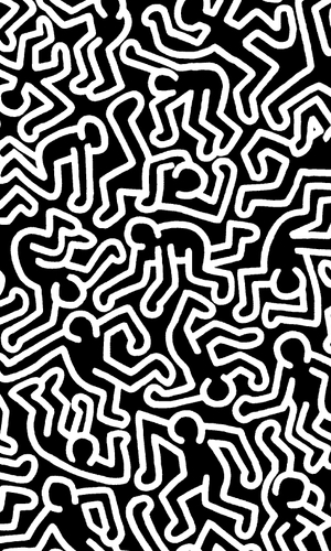 Keith Haring People Dark