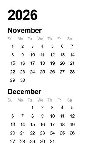 Calendar 2026 Nov-Dec