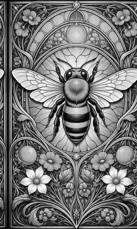 Bee Art Nouveau