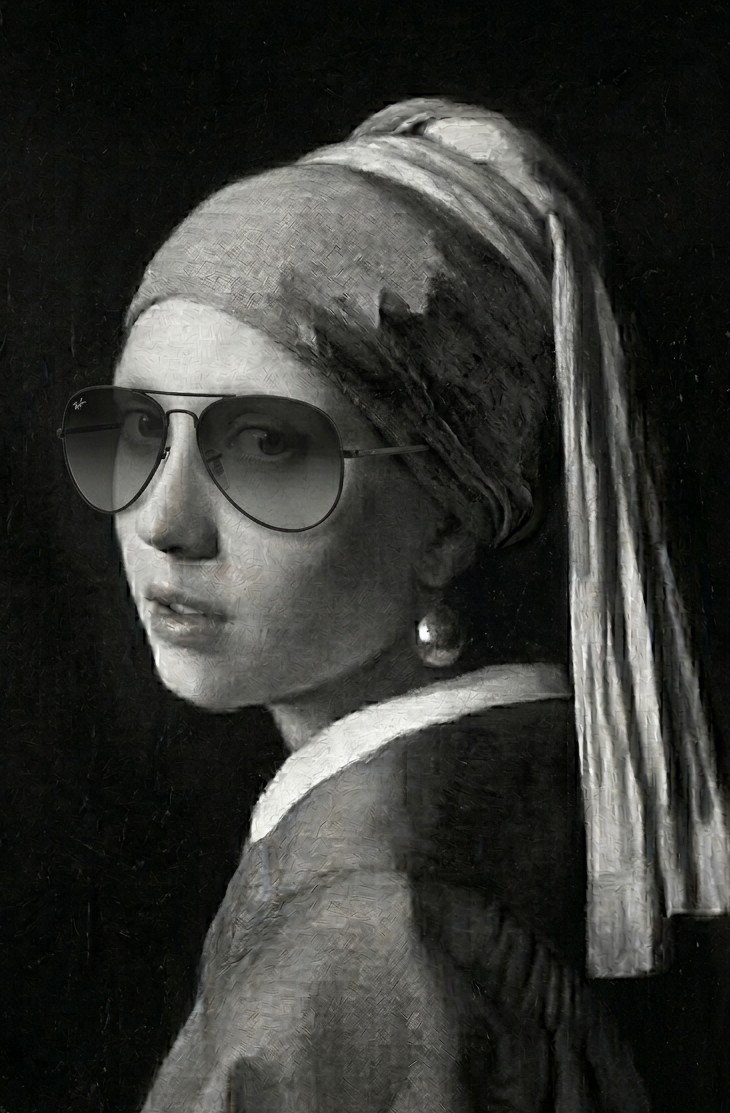 Girl with a pearl earring and RayBans