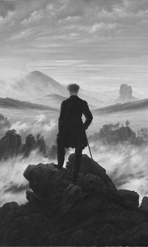 Wanderer above the sea of fog