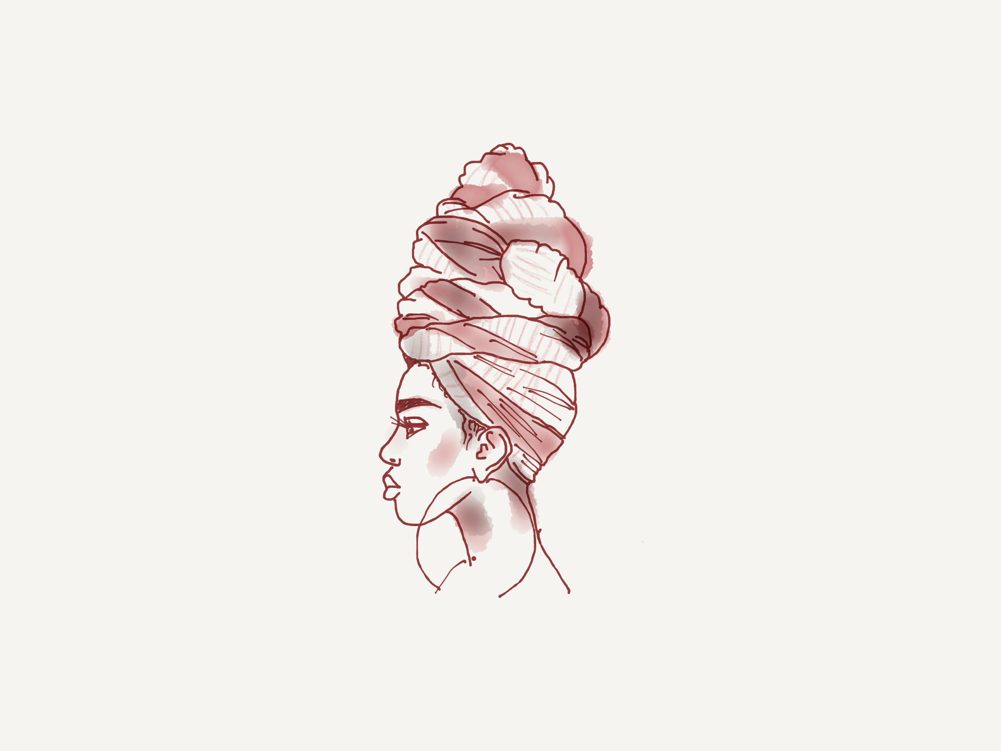 line art- headwrap