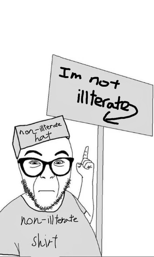 Soyjack, Im not illterate