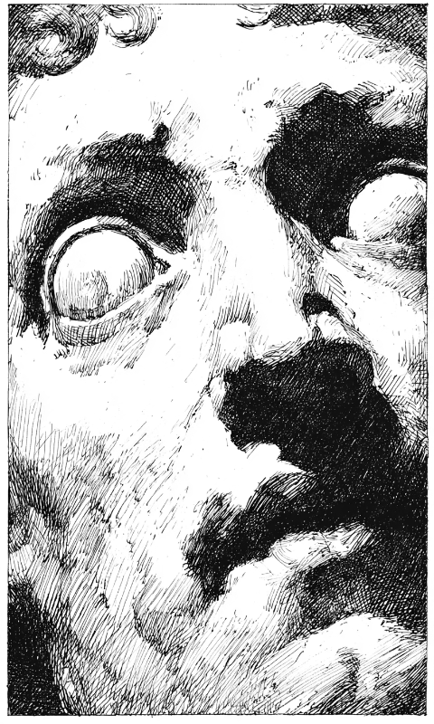 closeup statue face