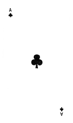 Ace of Clubs - McKinney Bros Transparent Deck 1888
