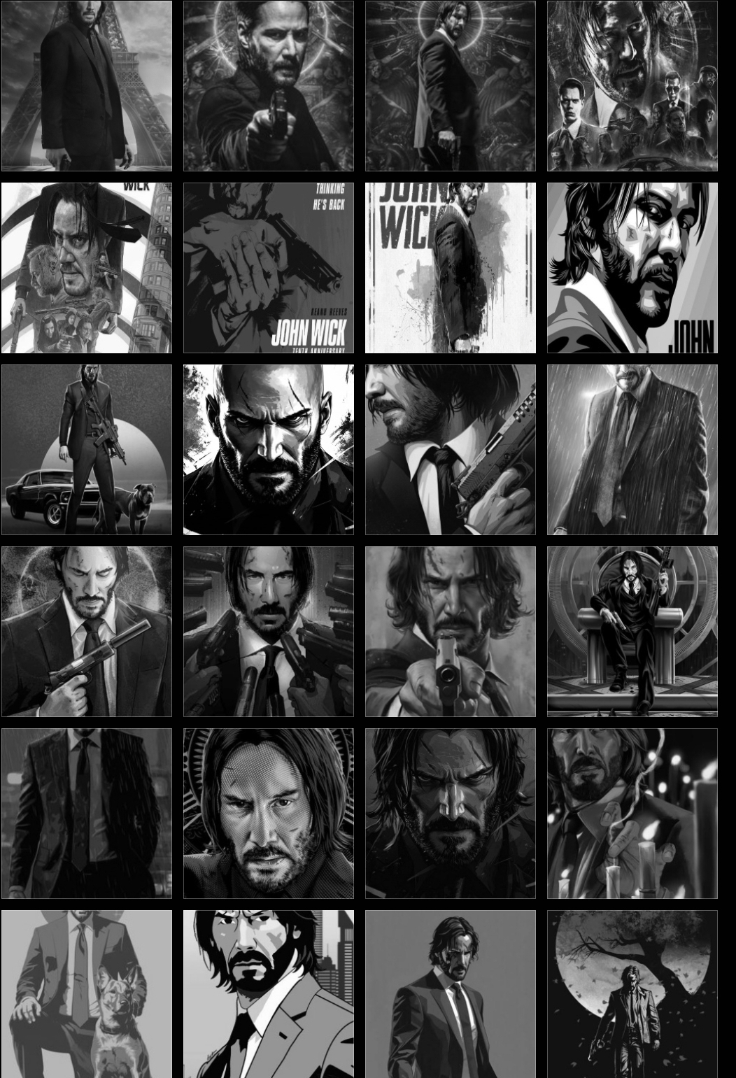 John Wick collage