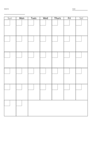 Blank Calender