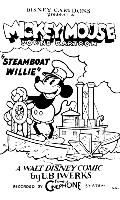 Steamboat Willie 1928 Poster