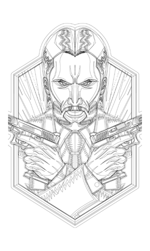 John Wick with double guns