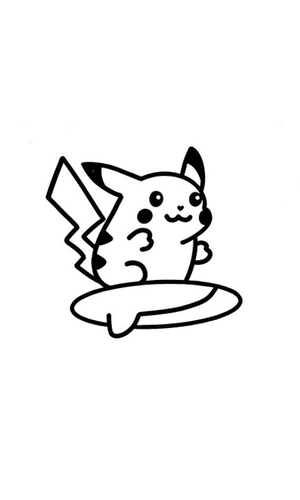 surfing pikachu