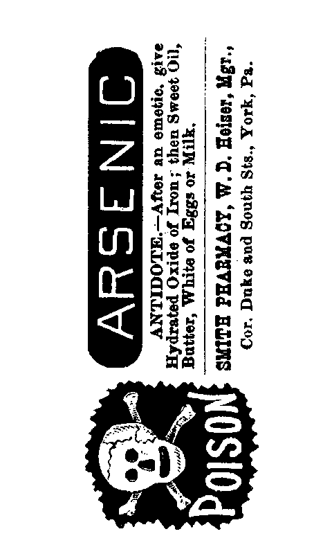 Vintage Arsenic Lable