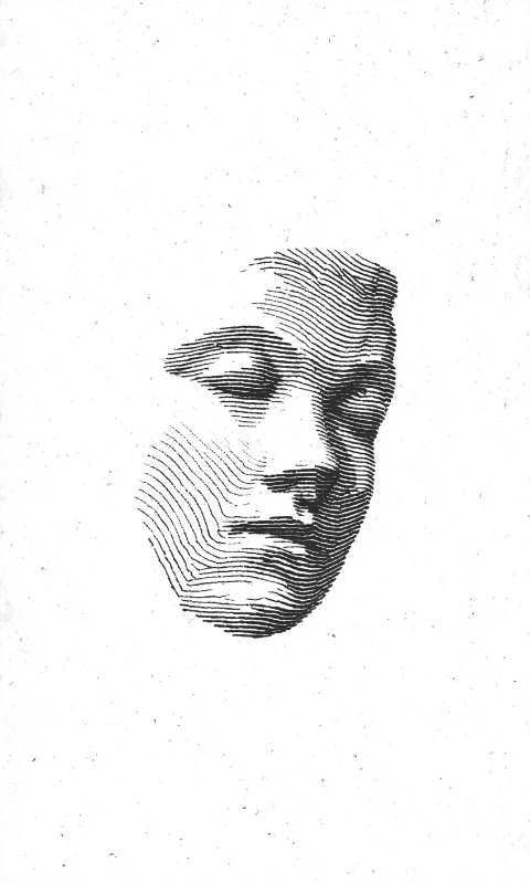 face in whiteness
