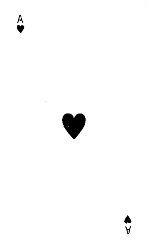 Ace of Hearts - McKinney Bros Transparent Desk 1888