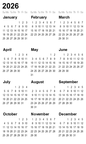 Calendar 2026 ver. 2