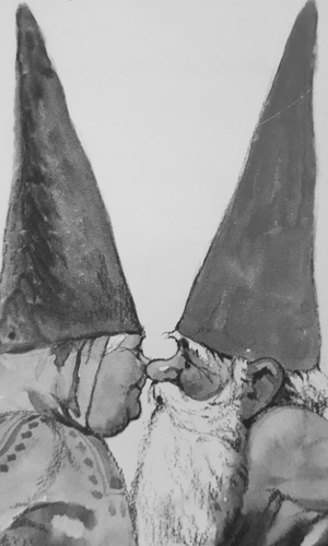 Gnomes nose kiss