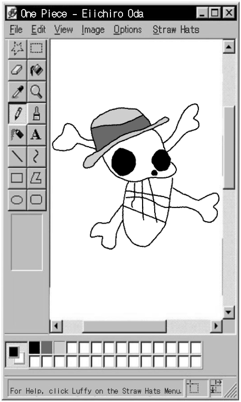 One Piece x MS Paint