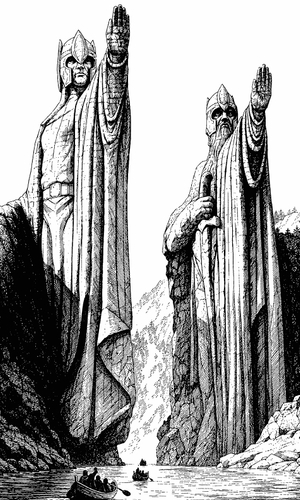 Gates of Argonath (based on art by Matt Ferguson)