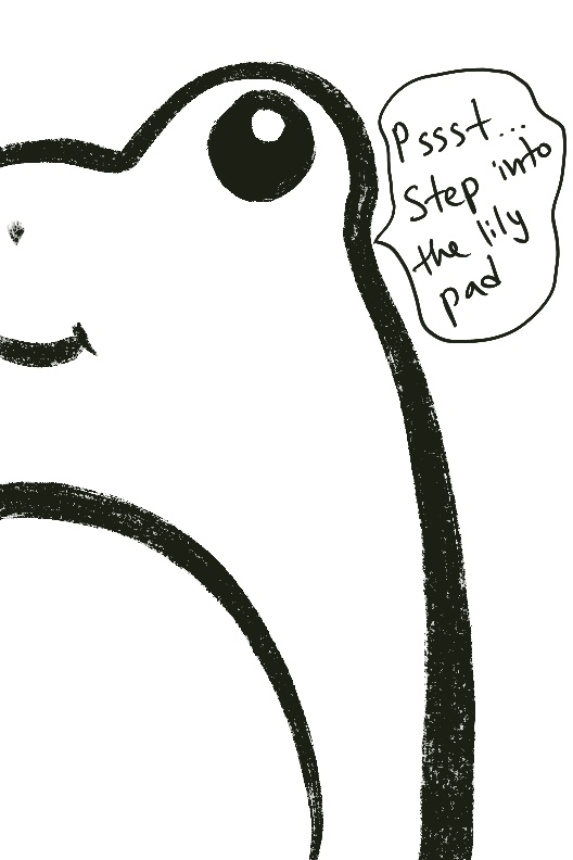 frog lurks