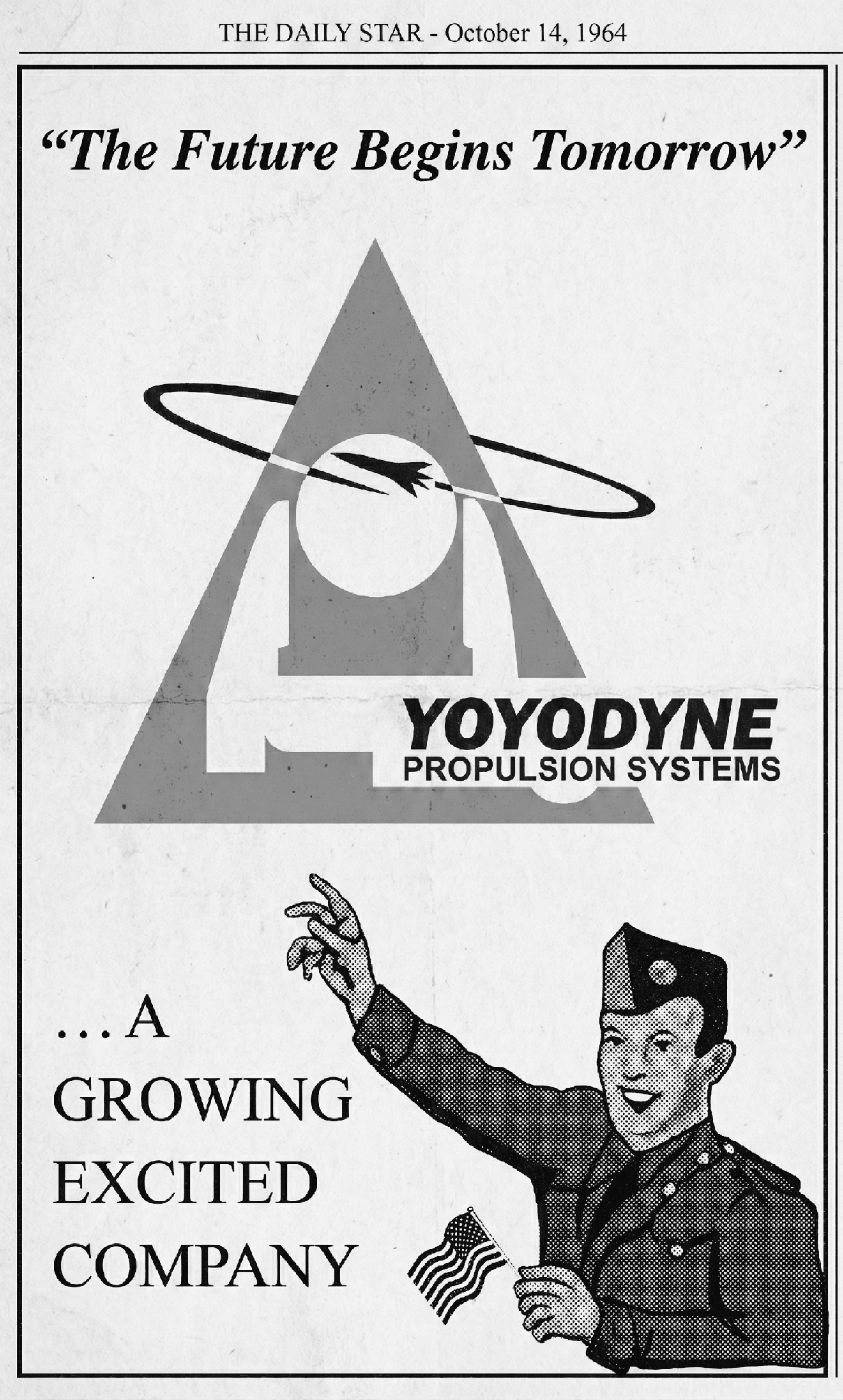 Yoyodyne newspaper ad