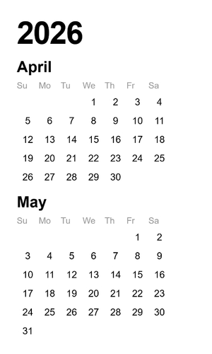 Calendar 2026 Apr-May