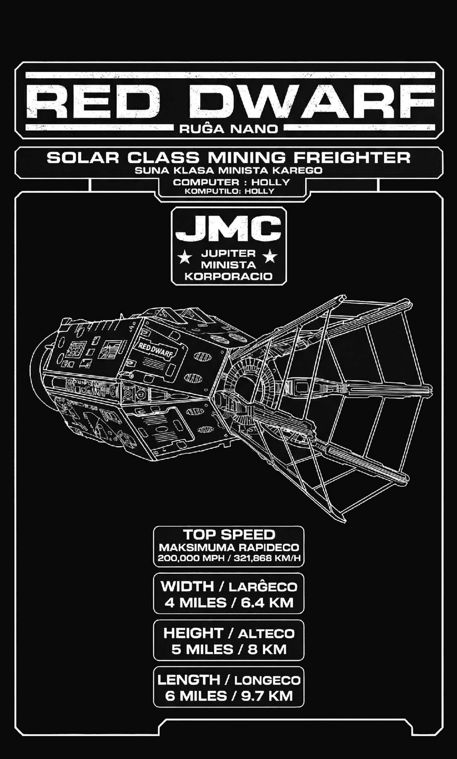 Red dwarf sheet - black