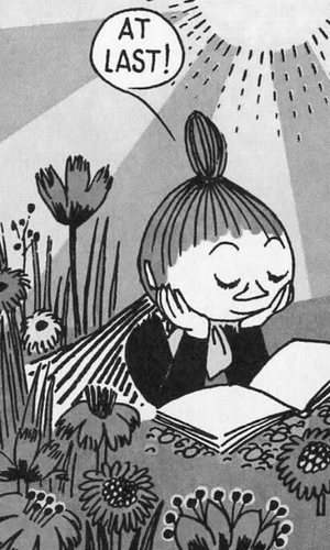 Moomin peaceful reading time