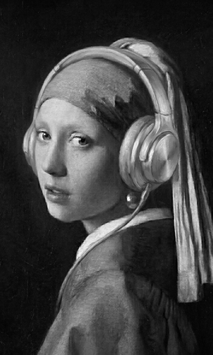 Girl with a pearl earring and cans