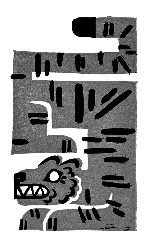 Tiger Linocut