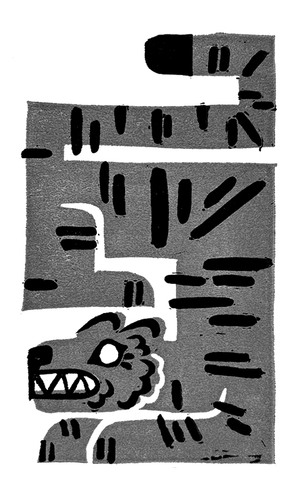 Tiger Linocut