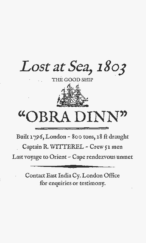 Return of the Obra Dinn