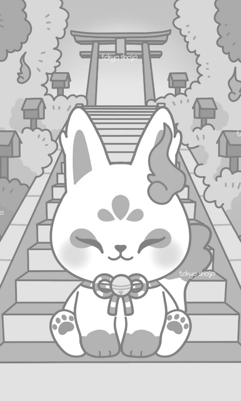 Kitsune on Stairs
