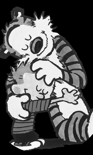 Calvin Hobbes hug