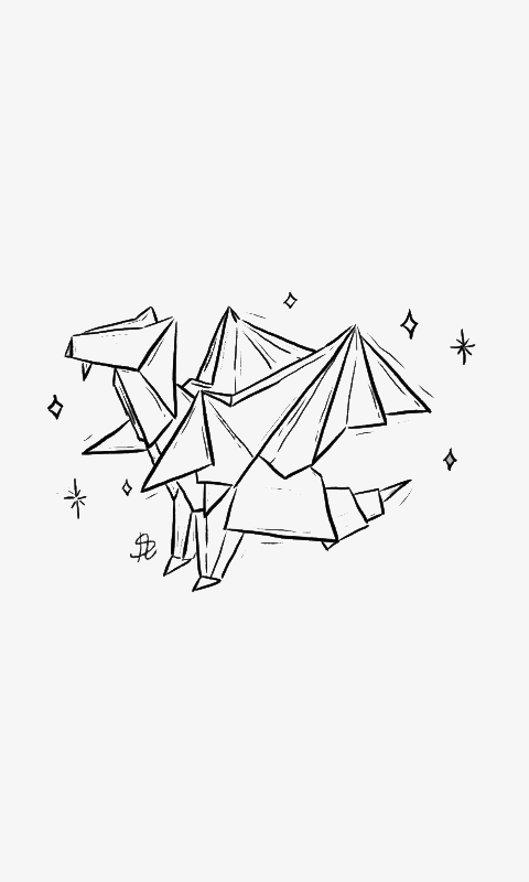 Origami dragon
