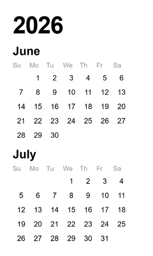 Calendar 2026 Jun-Jul
