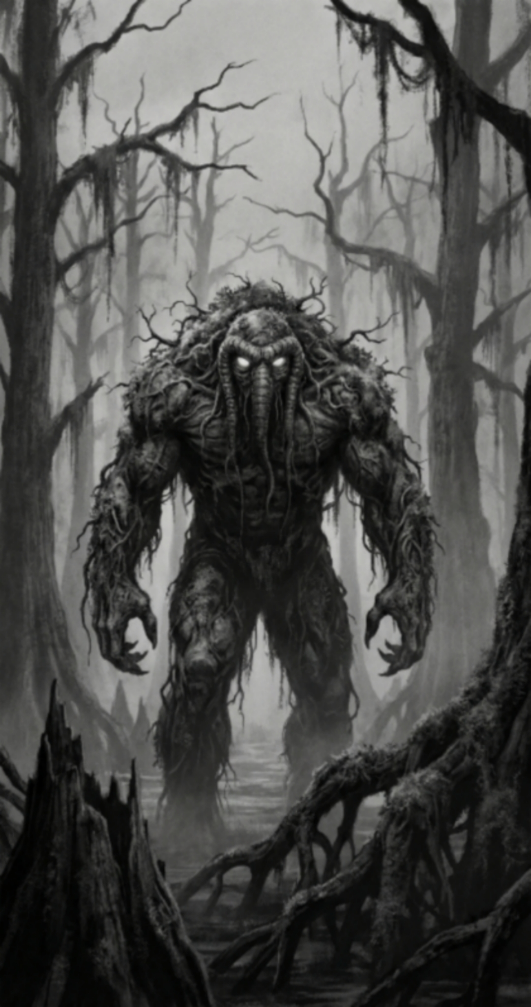 Man-Thing in the swamp