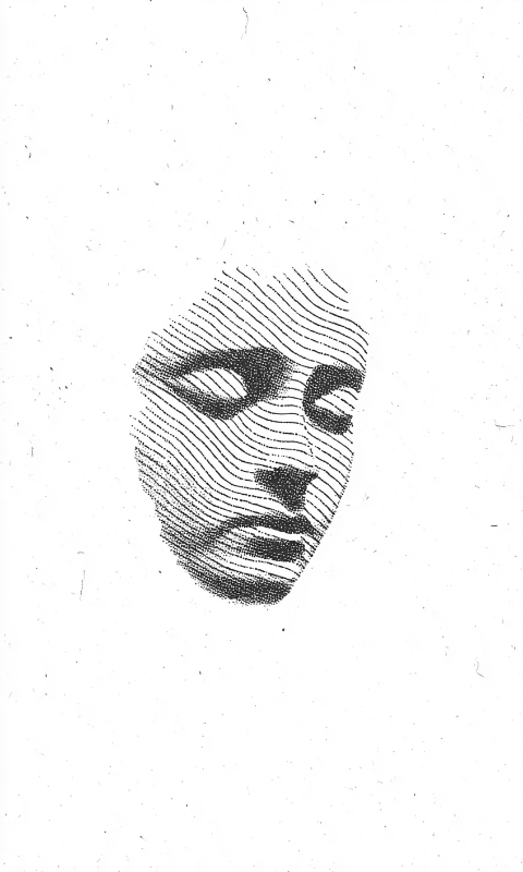 face in whiteness