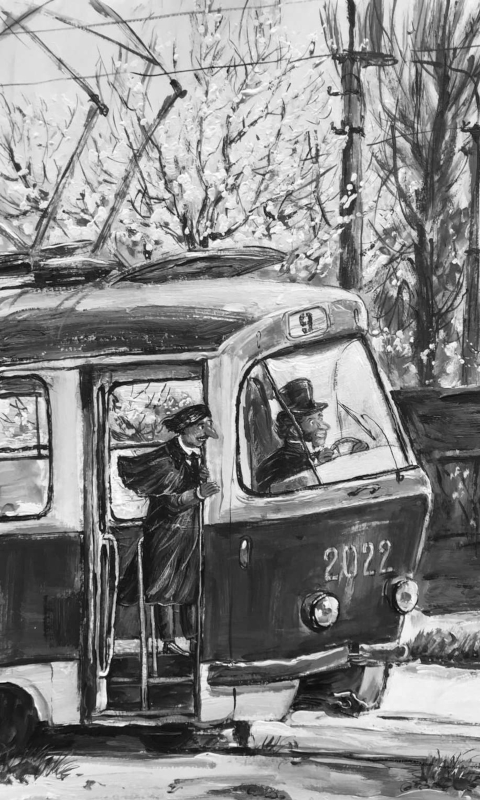Pushkin_Gogol_and_tram