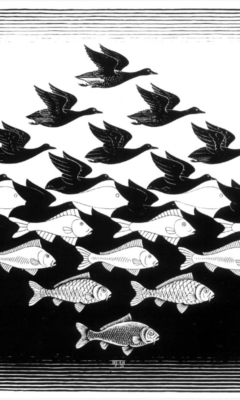 Sky and Water by M.C. Escher