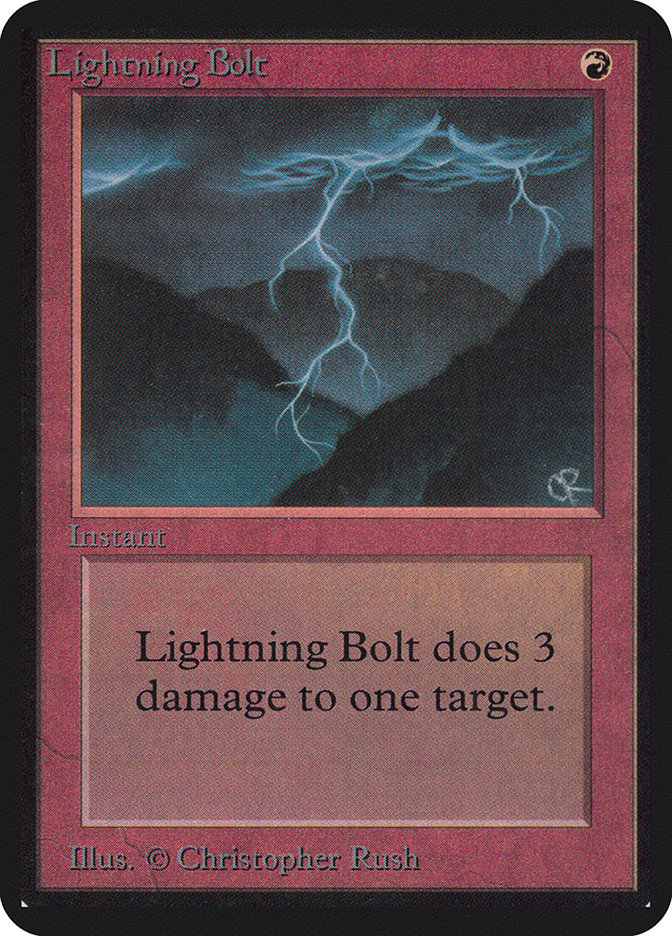 Magic the Gathering Alpha Lightning Bolt