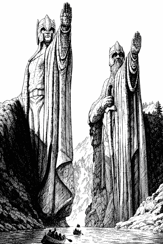 Gates of Argonath (based on art by Matt Ferguson)