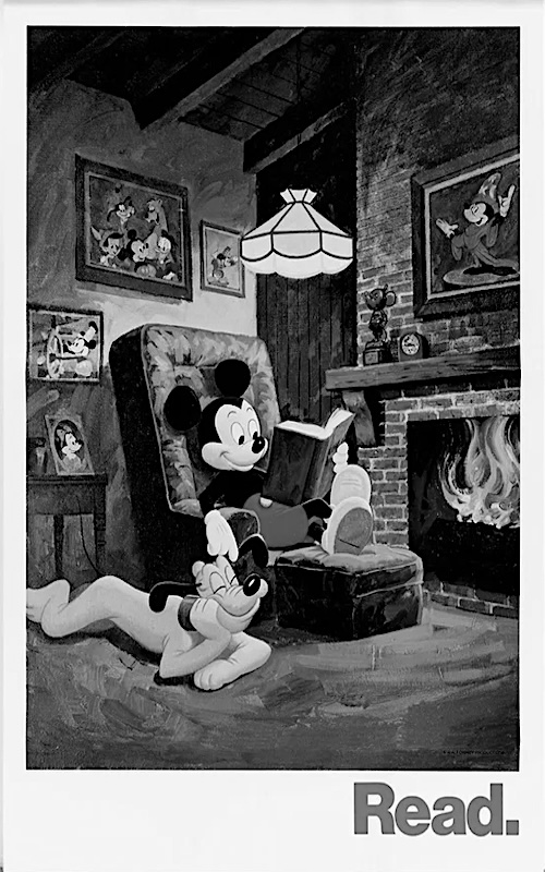mickey reading